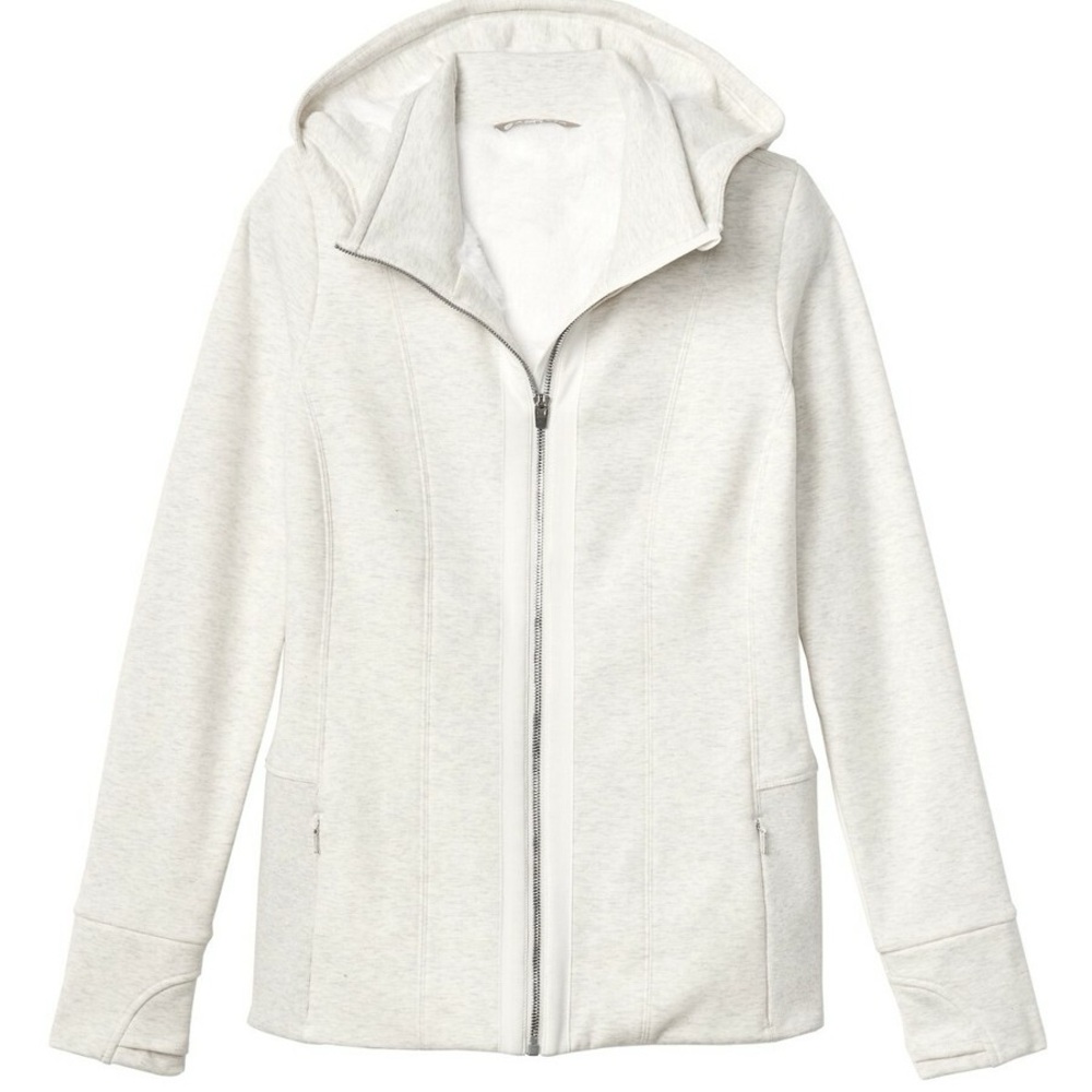 Athleta Cream Fleece-Lined Hoodie